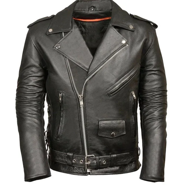 Winter Warm Long Sleeve High Quality Custom Skin Men Leather Jacket New Fashion Casual Autumn Outfits Biker Pocket Design PU