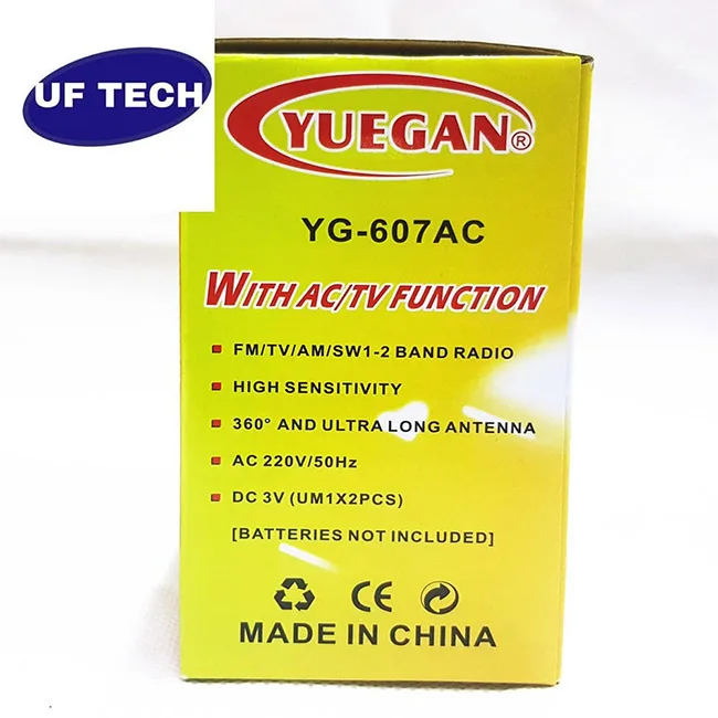 
Best Sale High Sensitivity Portable Black FM/TV/AM/SW1-2 Band Radio Comes with Built-in Speaker Easy To Bring Around 