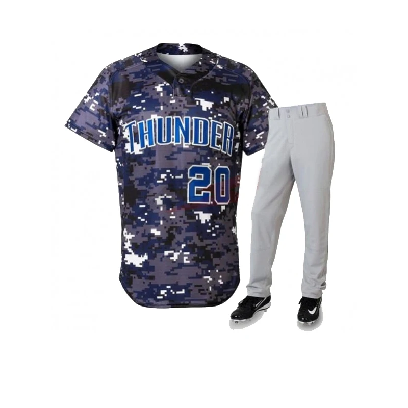 
custom design team cheap Striped pattern baseball jersey uniforms sets Full Button Slim Fit Pant 