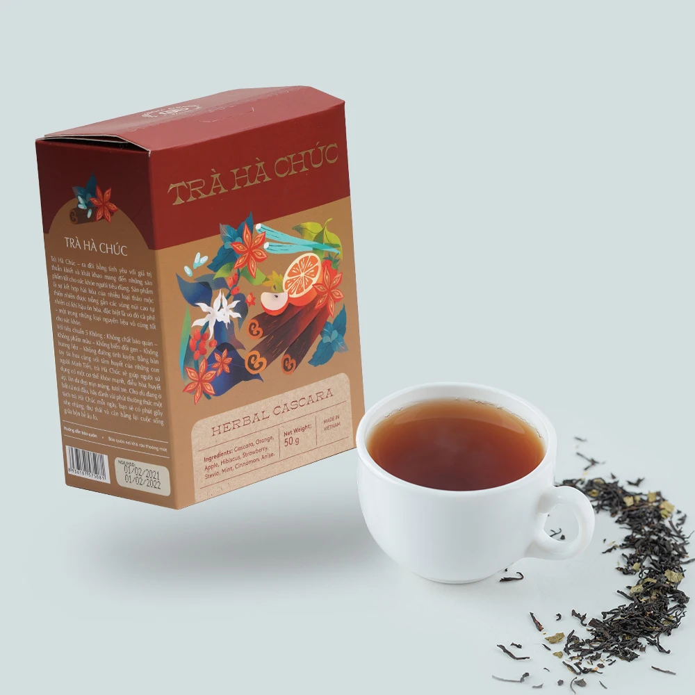 
Slimming Blended Tea Sweet And Sour Fruit Flavor Ha Chuc Cascara Tea- Herbal Cascara From Vietnam 
