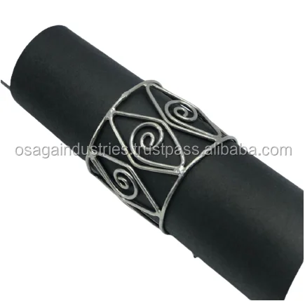 METAL NEW HIGH QUALITY WIRE DESIGN TABLE WRE NAPKIN RING FOR HOME USE TABLE DECORATION NAPKIN RING