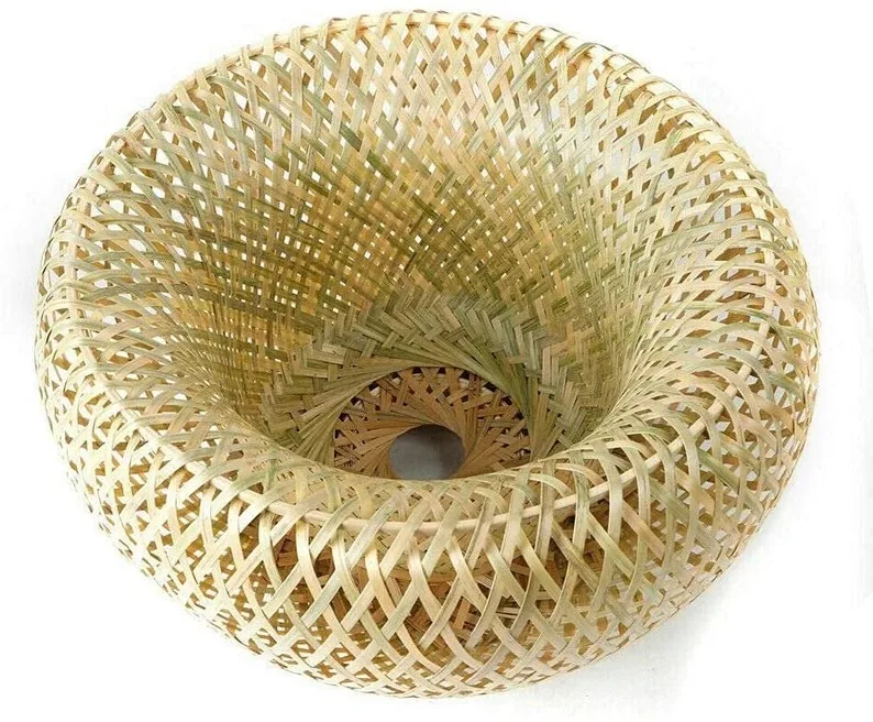 Wholesale High Quality Handmade Ceiling Light Round Bamboo Lampshade Chandeliers & Pendant Light Home Decor Made in Viet Nam
