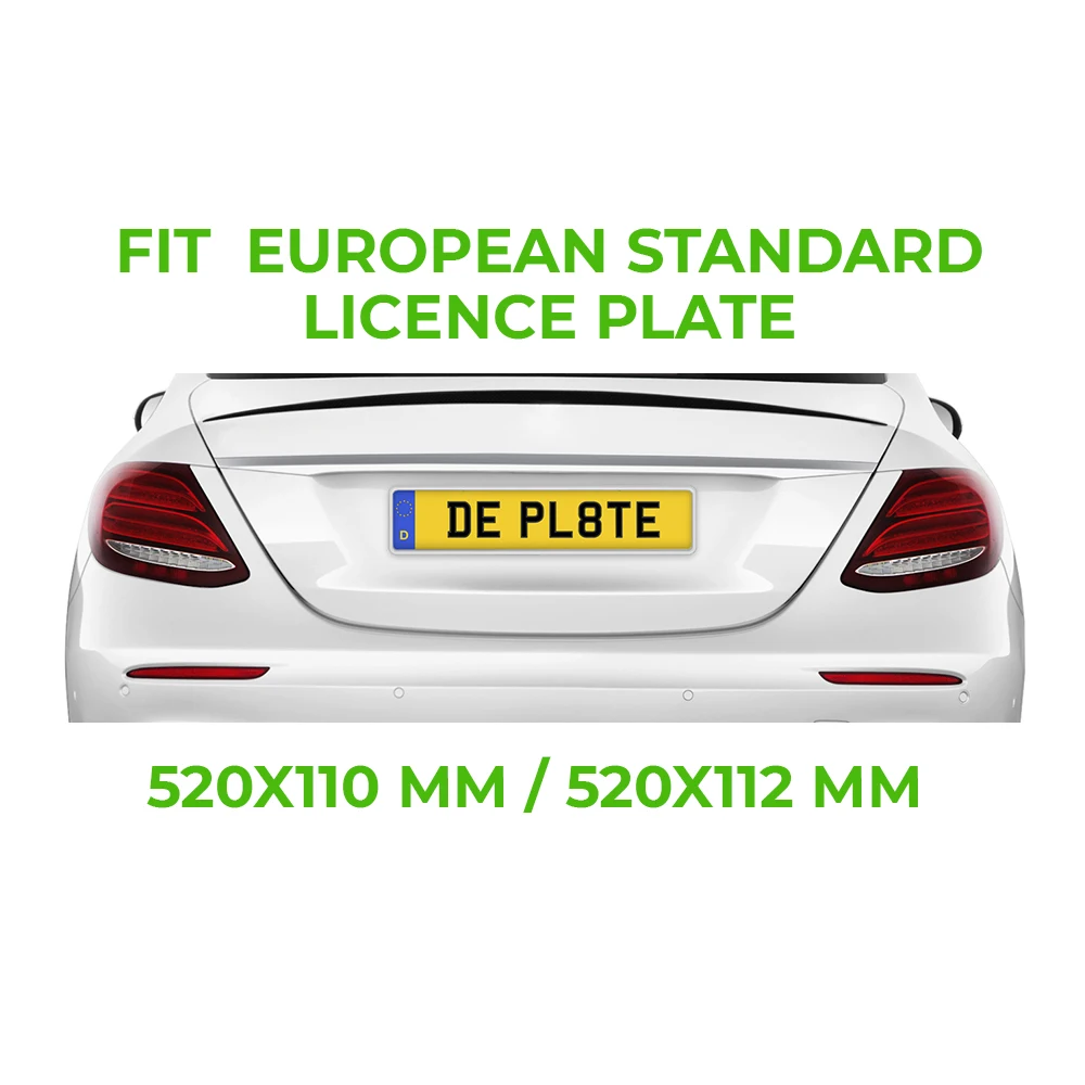 White Silicone License Plate Frame, Rain-Proof, Anti-Rust and Anti-Rattle for Car Plate Frame