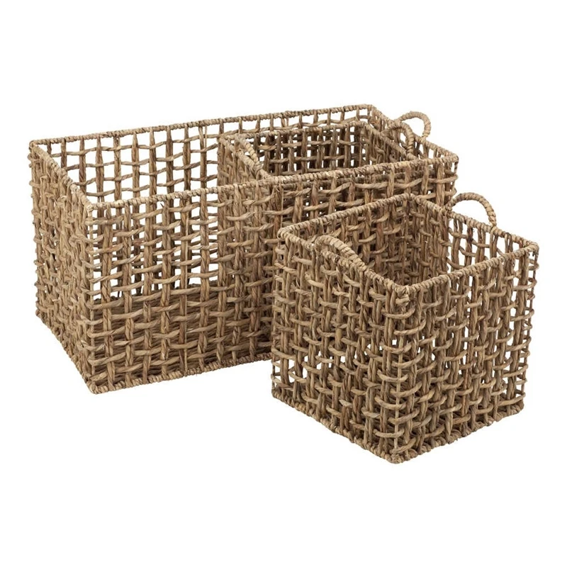 Custom Made Water Hyacinth Wicker Seagrass Basket vietnam seagrass basket