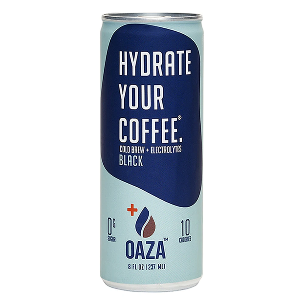 OAZA High Performance Cold Brew Hydrate your Coffee Ready to Drink 8 Fl Oz Pack of 12 (Black)