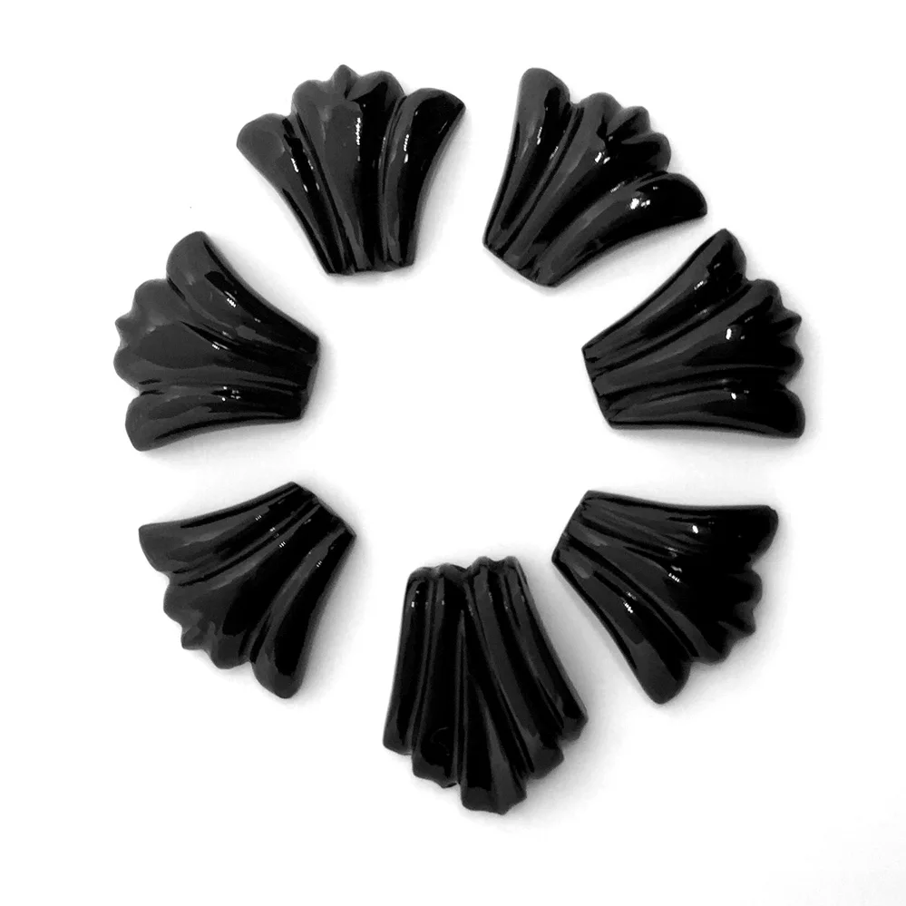 Black Onyx Handmade Carved Loose Gemstone Beads Natural Black Onyx Healing Stone Natural Black Onyx Hand Carved Stone Beads