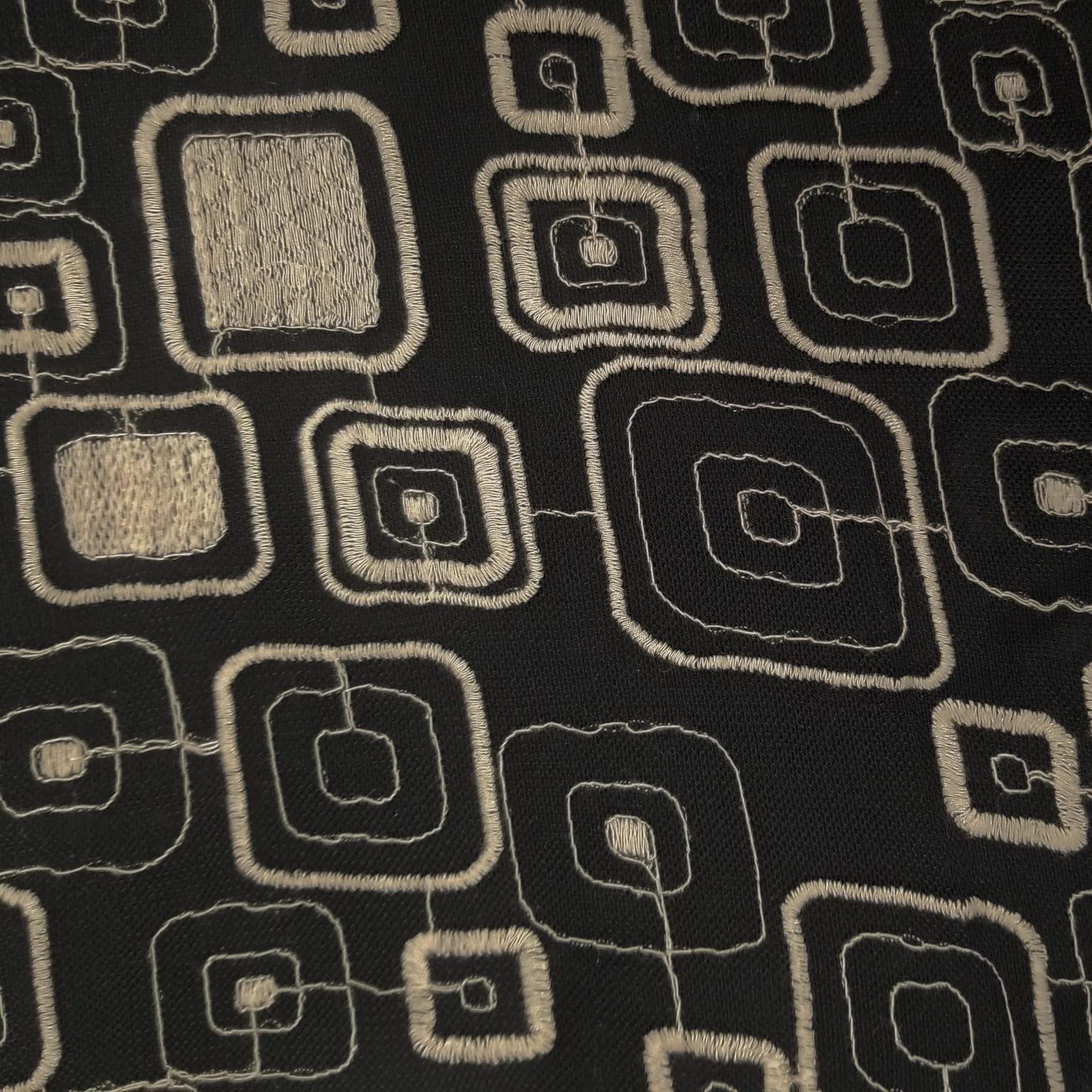 Черный камень нейлон хлопок Bianca шаблон вышитые кружева ткань двор стиль 590