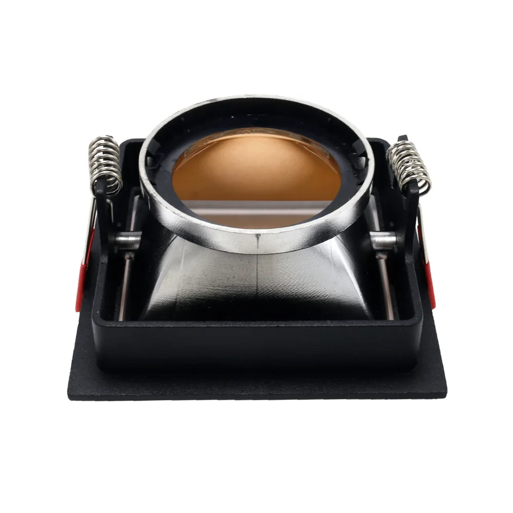 Hotel recessed spotlight gold downlights aluminum mr16 antiglare square gu10 downlight fixture