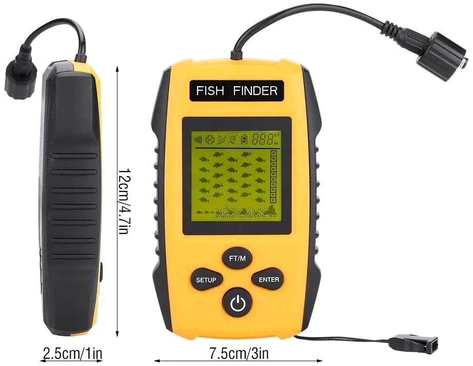Рыболокатор 100 м портативный ЖК-эхолот с датчиком сонара рыболовные аксессуары TL88E
