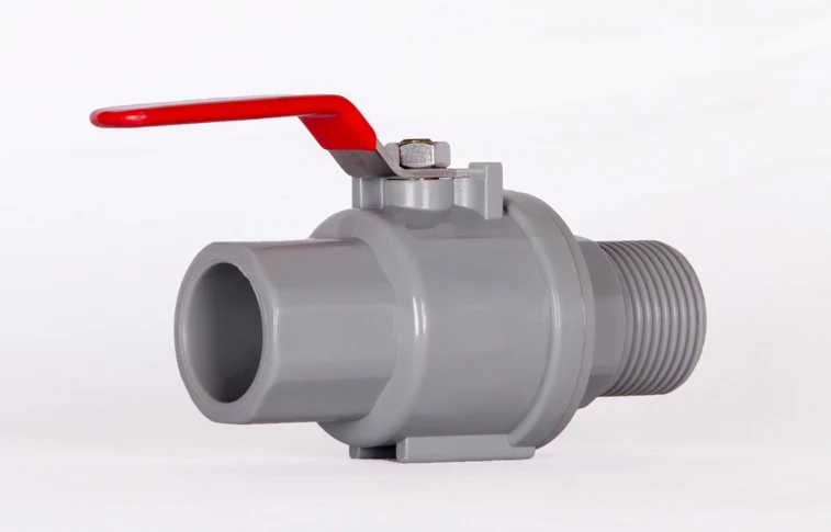 Водяные материалы, ручной работы, шаровой кран из ПВХ, ручка из нержавеющей стали, анодированный фитинг для шаровой трубы, экспорт из Вьетнама