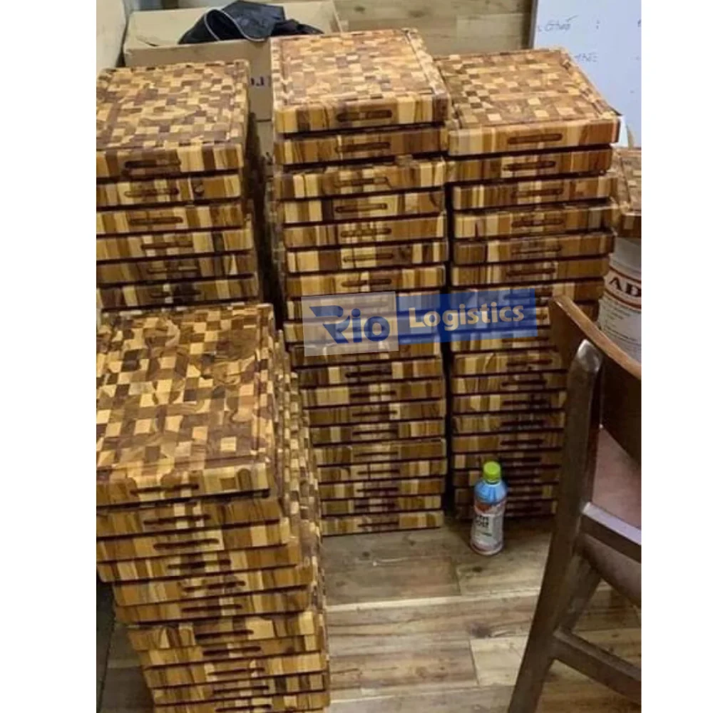 RIO 2022 Cutting Board Teak Wood Rectangle Customize Size  Chopping Blocks Durable  Cutting Board Teak Wood Anti Warping