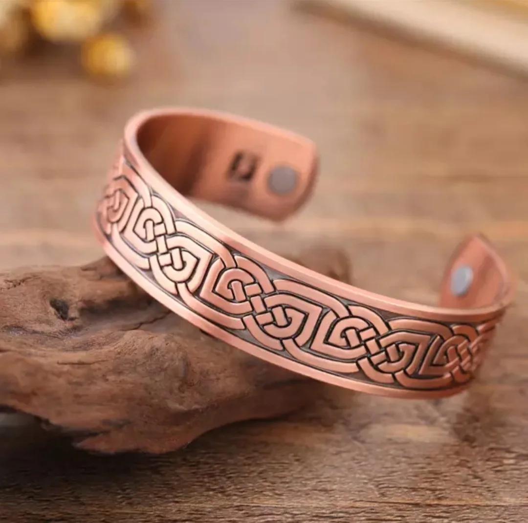 Best Selling Open Twist Arthritis Copper Magnetic Therapy Red Copper Magnetic Bracelet
