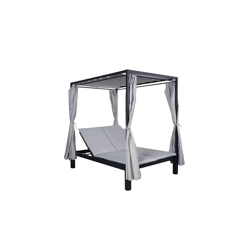 Sailing Leisure Rattan Daybed Garden Sun Lounger Pool Furniture With Adjustable Backrest Rattan Outdoor Beach Chaise Lounger