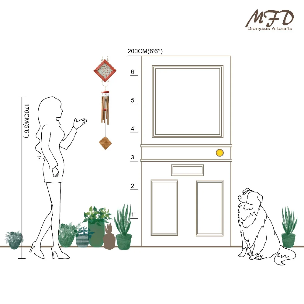 38IN Hand Tuned Indoor Design Crystal Metal Windchimes for Home Decoration