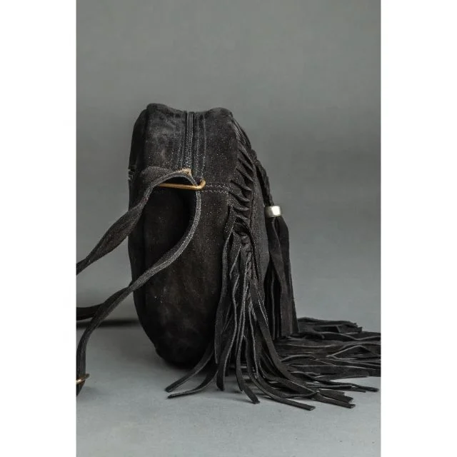 New Fashion Round Suede Leather Fringe Shoulder Bag Wholesale Bohemian Women Crossbody Bag Cowgirl Style Circle Bag Gift For Her