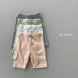 DE MARVI Kids Toddler Rib Bike Shorts Boys Girls Leggings Summer tights Wholesale Korean Manufacturer MADE IN KOREA