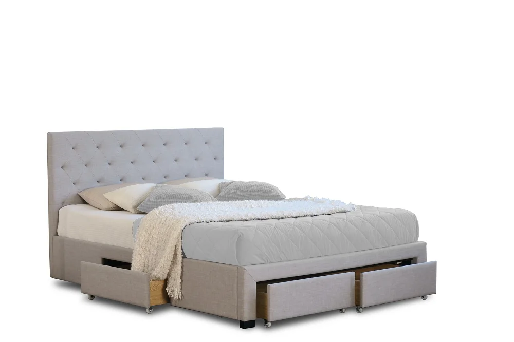 2019 Modern Elegance Design of Lester 4 Drawers King / Queen Beds