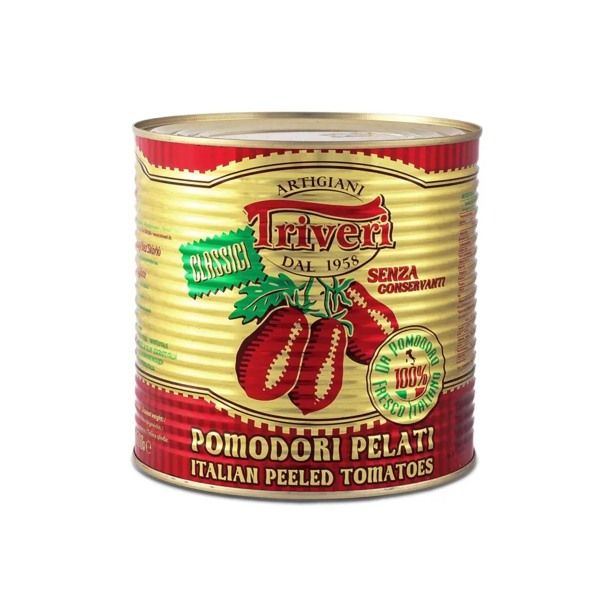 Triveri Biological peeled tomatoes in sauce 2.5 kg Made in Italy