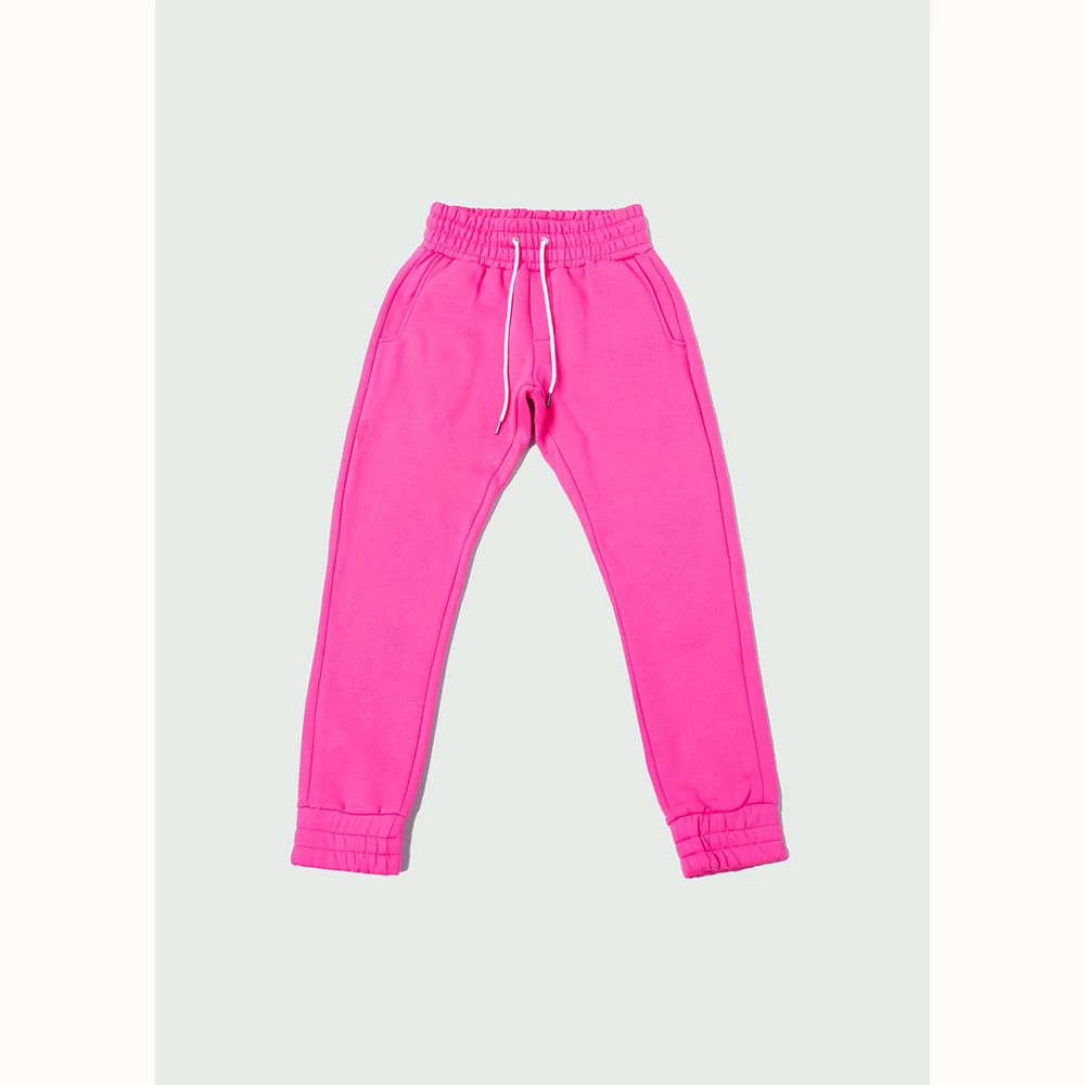 OEM Solid Teal Staple Joggers Men Cotton Fleece Sweatpants Winter jogger pants