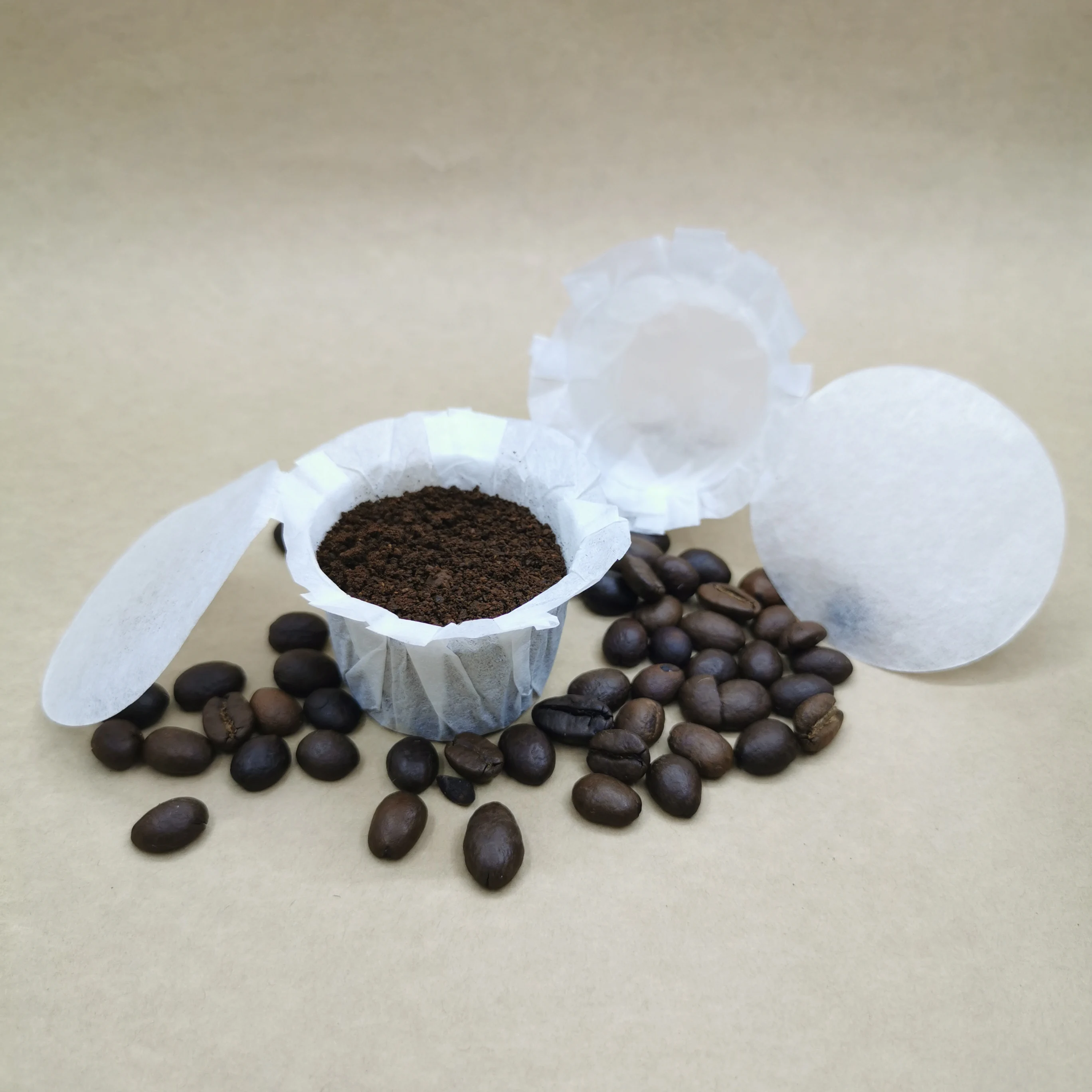 Disposable Coffee Paper Filter with Lids compatible Coffee pod filter k-cup filter
