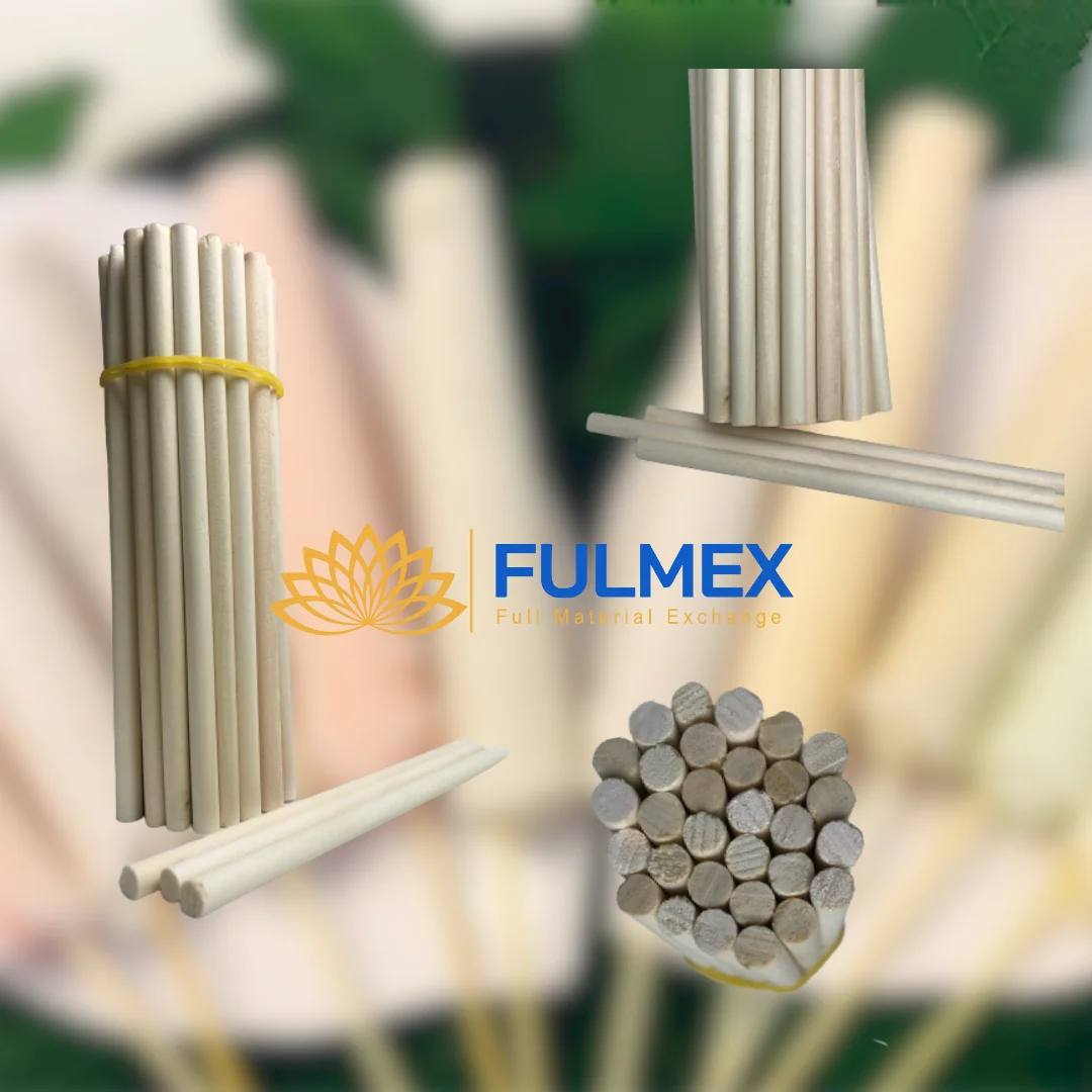 Оптовая продажа из Вьетнама круглые деревянные палочки упаковочная машина для мороженого высококачественные гладкие яркие и полированные