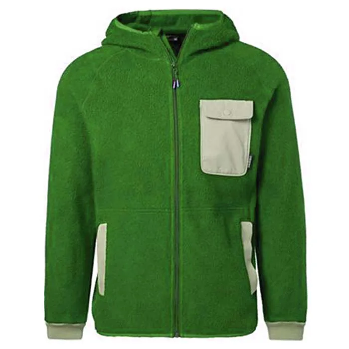 
Best price custom men Berber fleece jacket with custom color block front pocket 