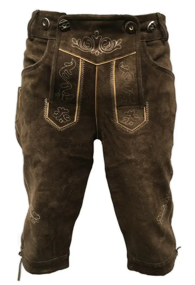 Fashion New Style lederhosen leather bavarian shorts factory custom design