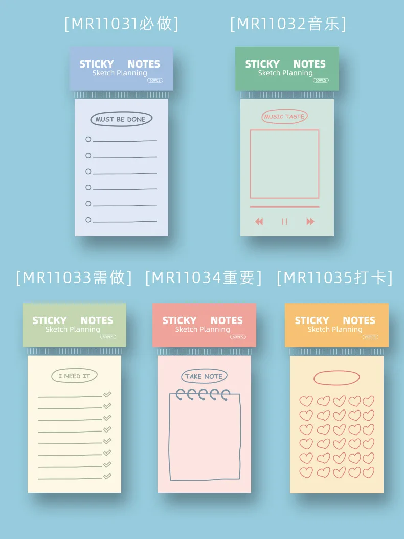 original sticky notes NP-000112 ins style small fresh and cute student Memo pad, creative n-time stickers, note paper,