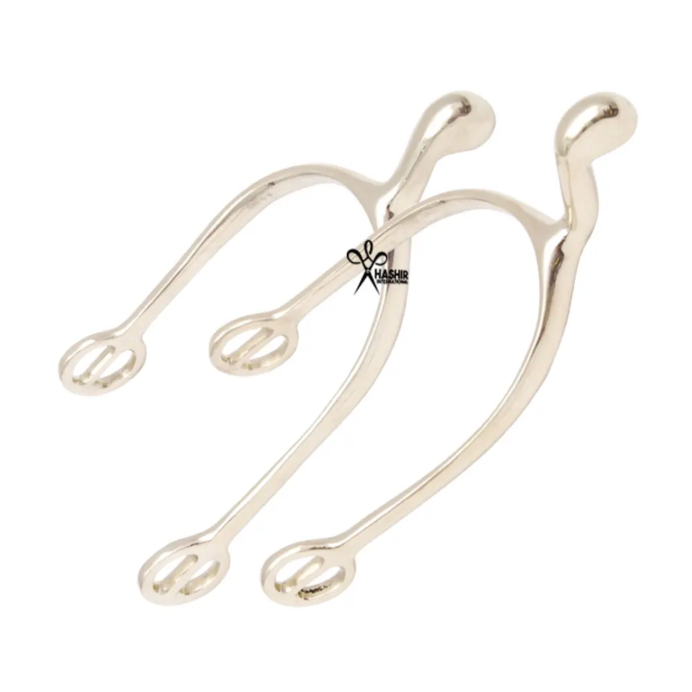 Horse Spurs Knob End Brushed Stainless Steel Top Quality Riding Horse Spurs