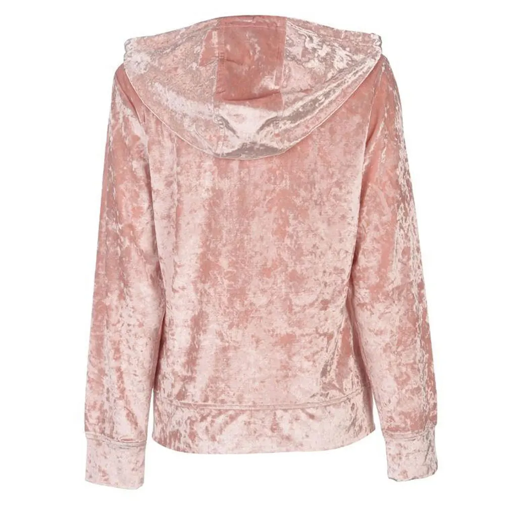 Custom made new fashion tracksuit for ladies latest design plain jogging sets two piece velour velvet sweat suits for women