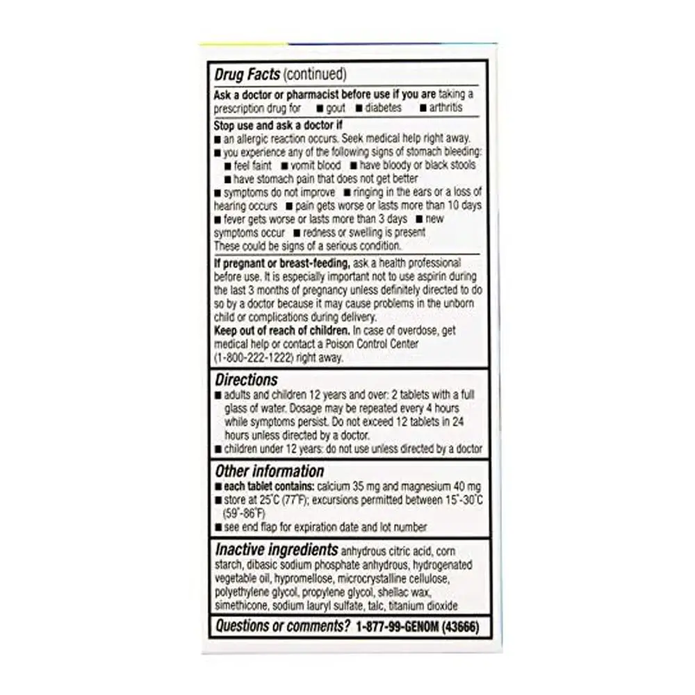 Аферин аферированный аспирин (NSAID) снятие боли уменьшение жара средство для облегчения симптомов простуды 130 таблеток с покрытием