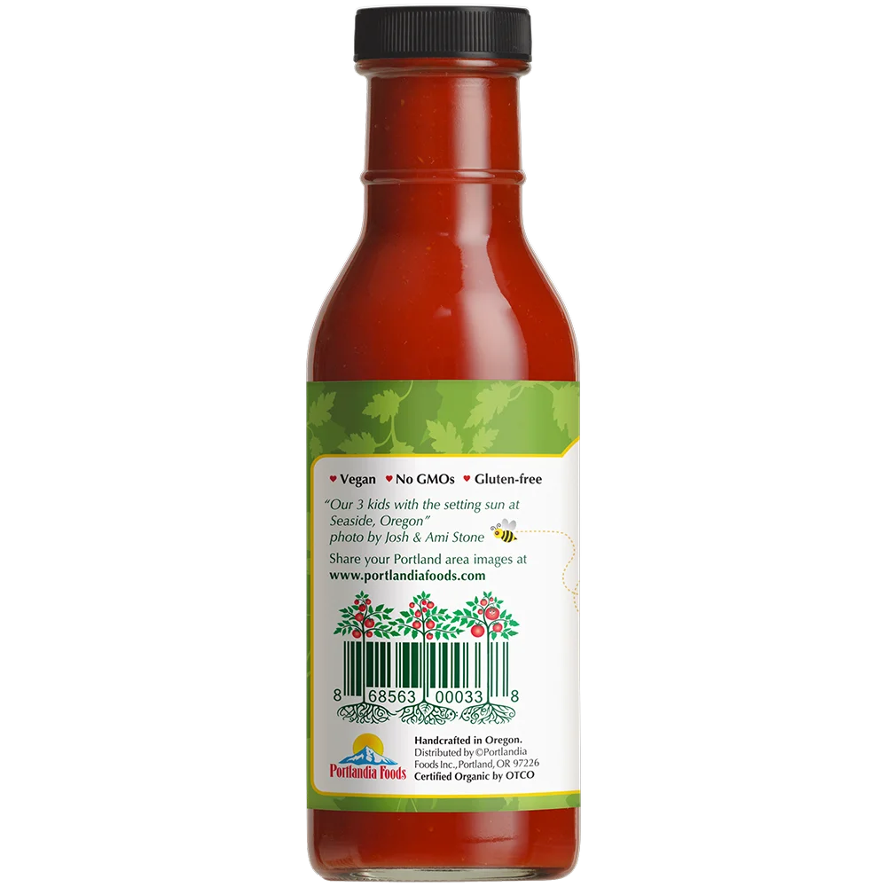 
Low on salt/sugar and with no high-fructose corn syrup or other additives Portland Organic Ketchup 14 oz 