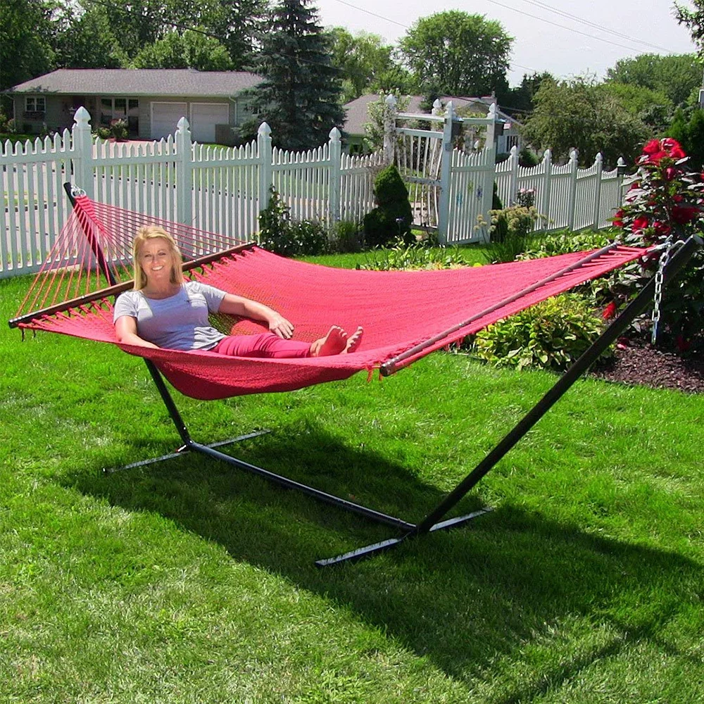 QUILTING  POLYESTER ROPE   OUTDOOR  HAMMOCK PATIO HAMMOCK