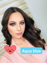 Sublime et attirant Aqua Blue/Ivory 14 5 мм свежие линзы для контакта la coree du South