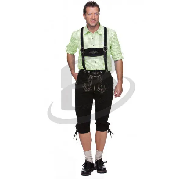 Carnival Men Oktoberfest Costume Germany Bavarian Clubwear Top And Lederhosen Cosplay Halloween Fancy Party Dress 2024