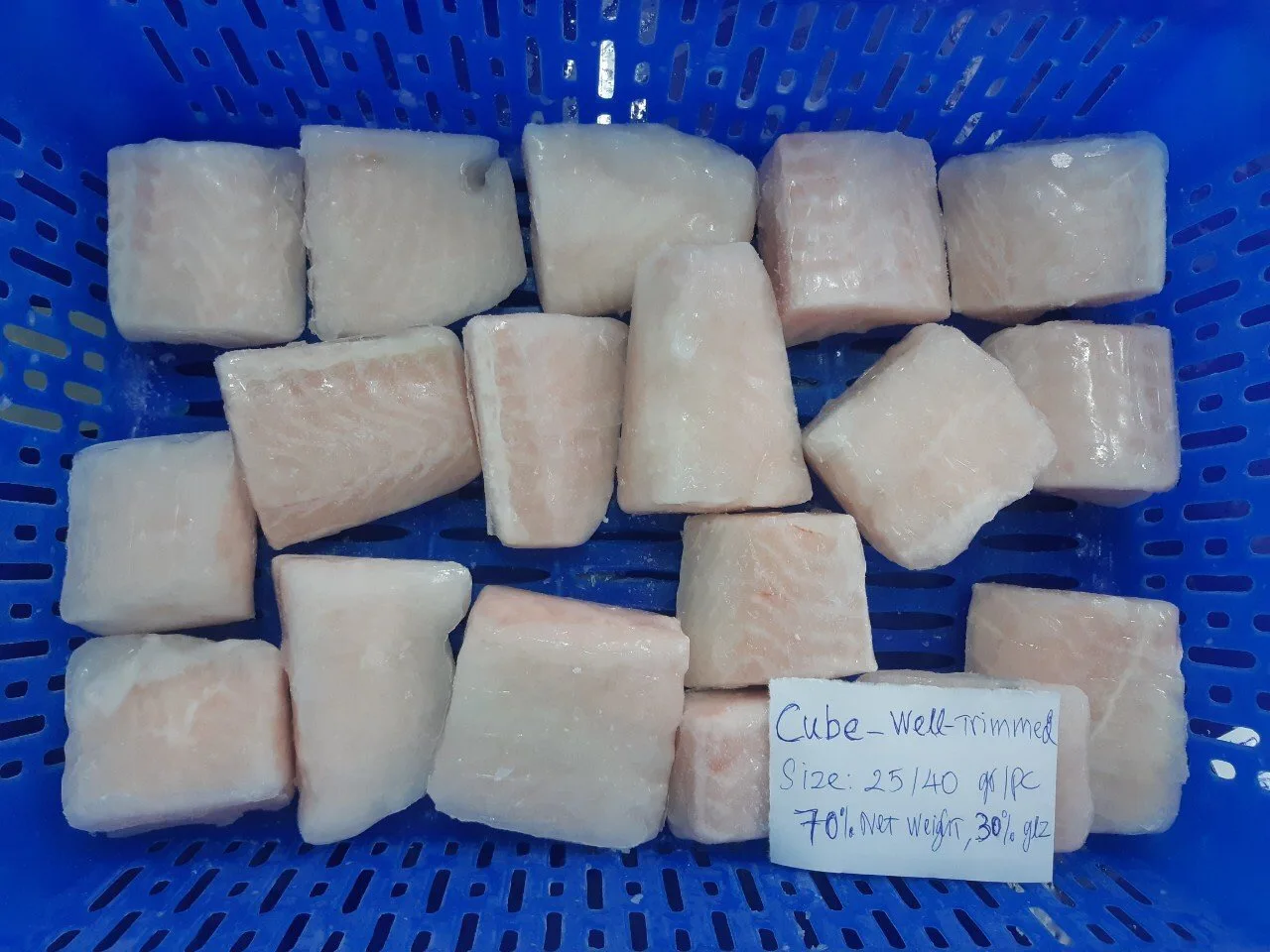 IQF BLOCK Vacuum Pack FROZEN NATURE Pangasius Hypophthalmus Pangasius Cube From Viet Nam