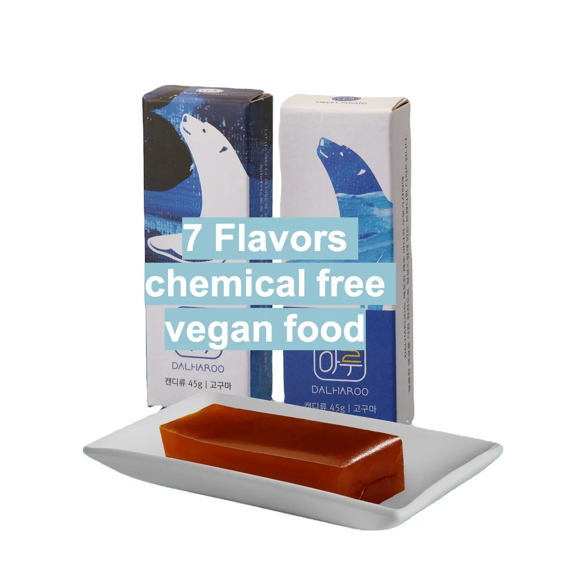 
jelly yanggaeng dessert vegan food seaweed extract sweet redbean low calorie Additive free energy bar made of jeju agar 