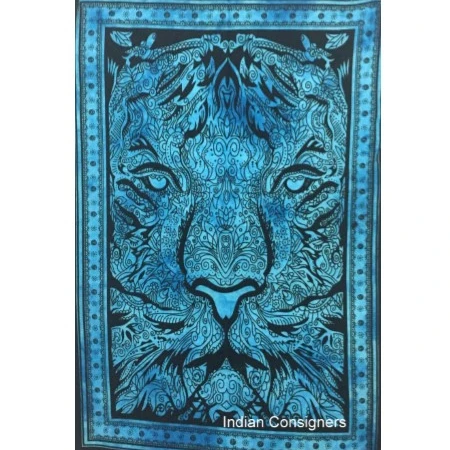 Cotton Beautiful Wall Hanging Lion Face Tapestries Small Poster Home Decor Wall Art Handmade