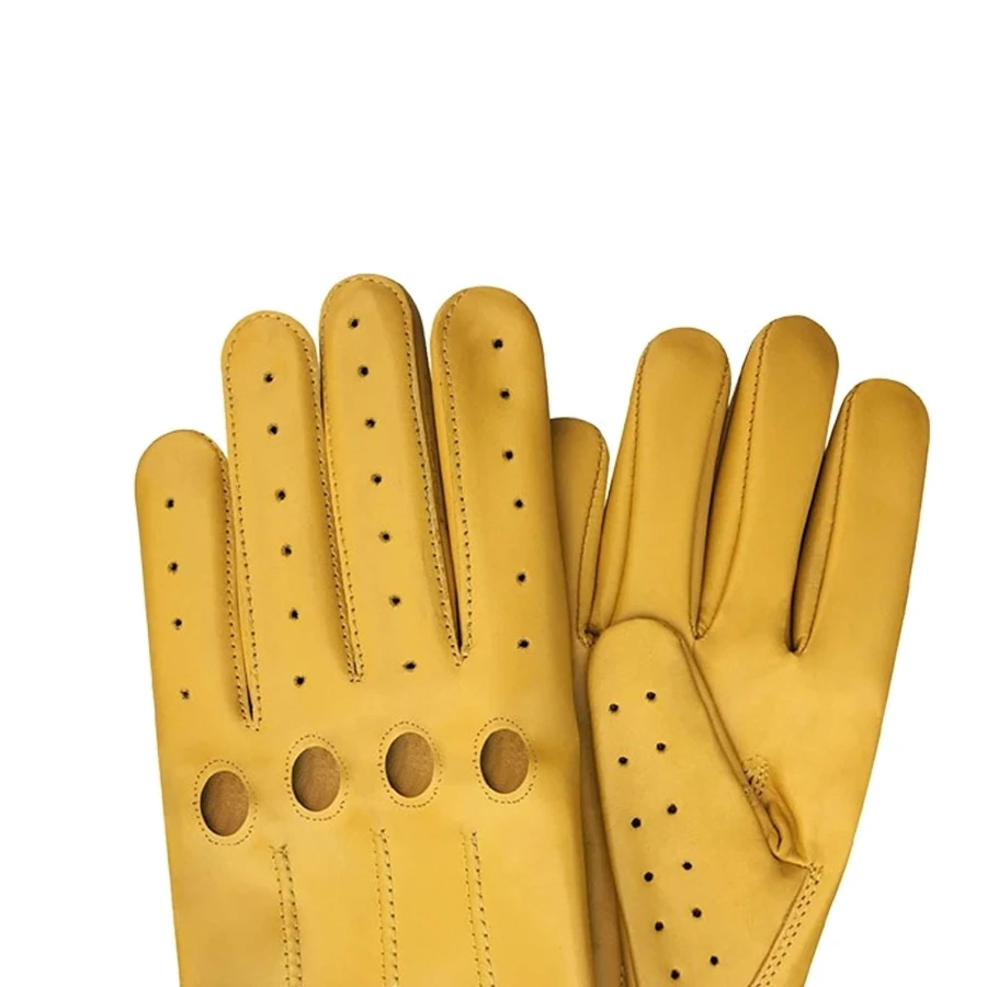 Перчатки из натуральной кожи для мужчин и женщин Роскошные зимние варежки вождения