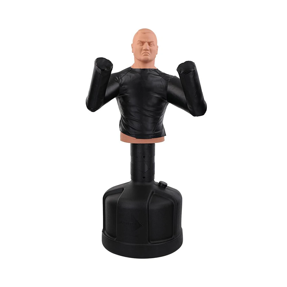 Black Professional Silicone Boxing Man Dummy Bob MMA Dummy High Quality PU Leather Punching Bag