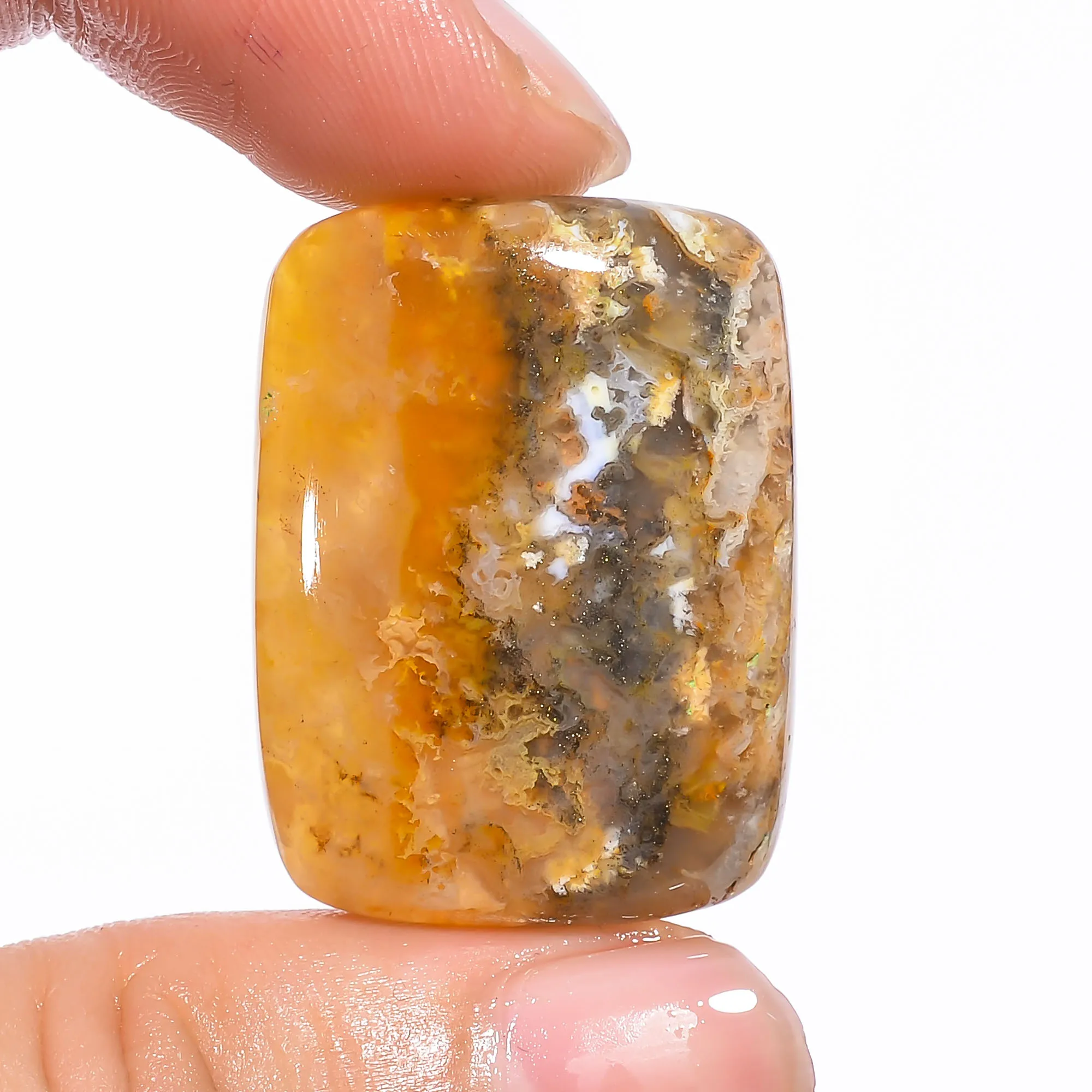 Buy Online 39 Carat Natural Honey Dendrite Opal Free Size Cabochon Wholesale Price