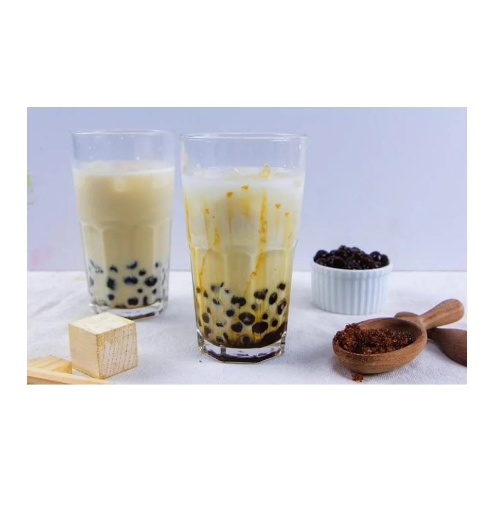 Поставщик пузырьков молочного чая коричневого сахара черного цвета шарики тапиока жемчужины Буба для приготовления смузи