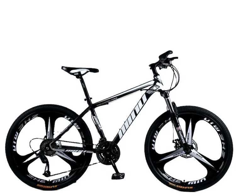 
High-Carbon Steel Frame Top Sale White&Black Bicycle Painted Interior Stickers Good Dual Disc Brakes Adult Men Mountain BIke 