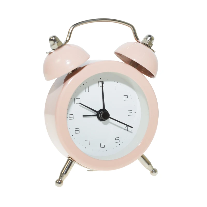 T133 Classical Cute Quartz Gift For Promotional Modern Home Wholesale Table Mini Alarm Metal Clock