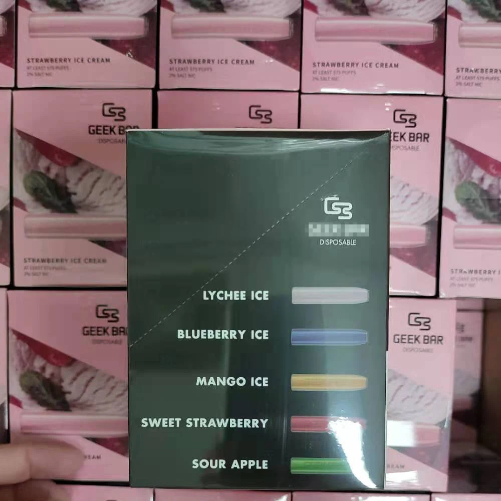 Factory PriceOriginal Atomizer Box Pre-filled 2ml Geek Bar 575 Puffs Capacity BOX Packaging Fast Delivery