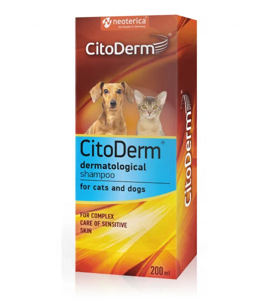 Шампунь CITODERM dermotologic, 200 мл, шампунь для чистки домашних животных для кошек и собак