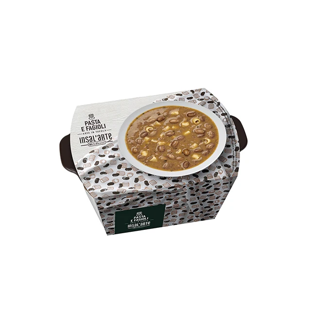High Quality Italian vegetable pasta and bean juice 620 gr soup local taste negozio italiano handmade cup solution meal healthy