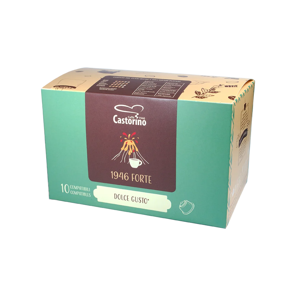 Top Quality Italian coffee CAPSULES FORTE Caffe Castorino Nescafe Dolce Gusto 20 pz