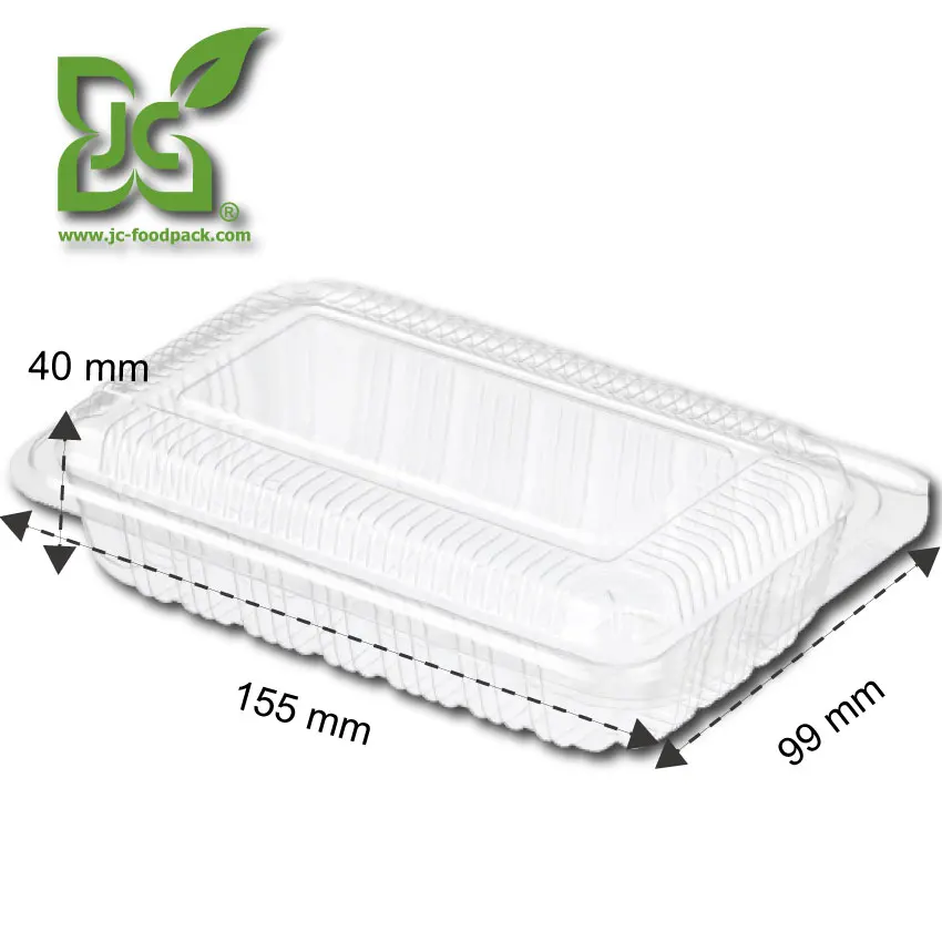 
rectangular pet plastic containers for salad sushi 