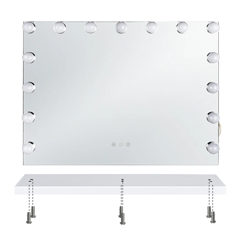 Производители макияжа 15 лампочек настольное зеркало для туалетного столика голливудское со светодиодной подсветкой Gmm2010